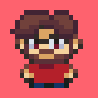 Uma versão pixel art do Gabriel